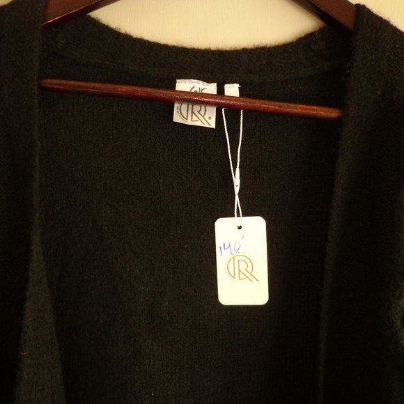 NWT ORIGINAL USA Open Long Sleeve Cardigan w/Swirly Design S/M Black - Picture 6 of 13